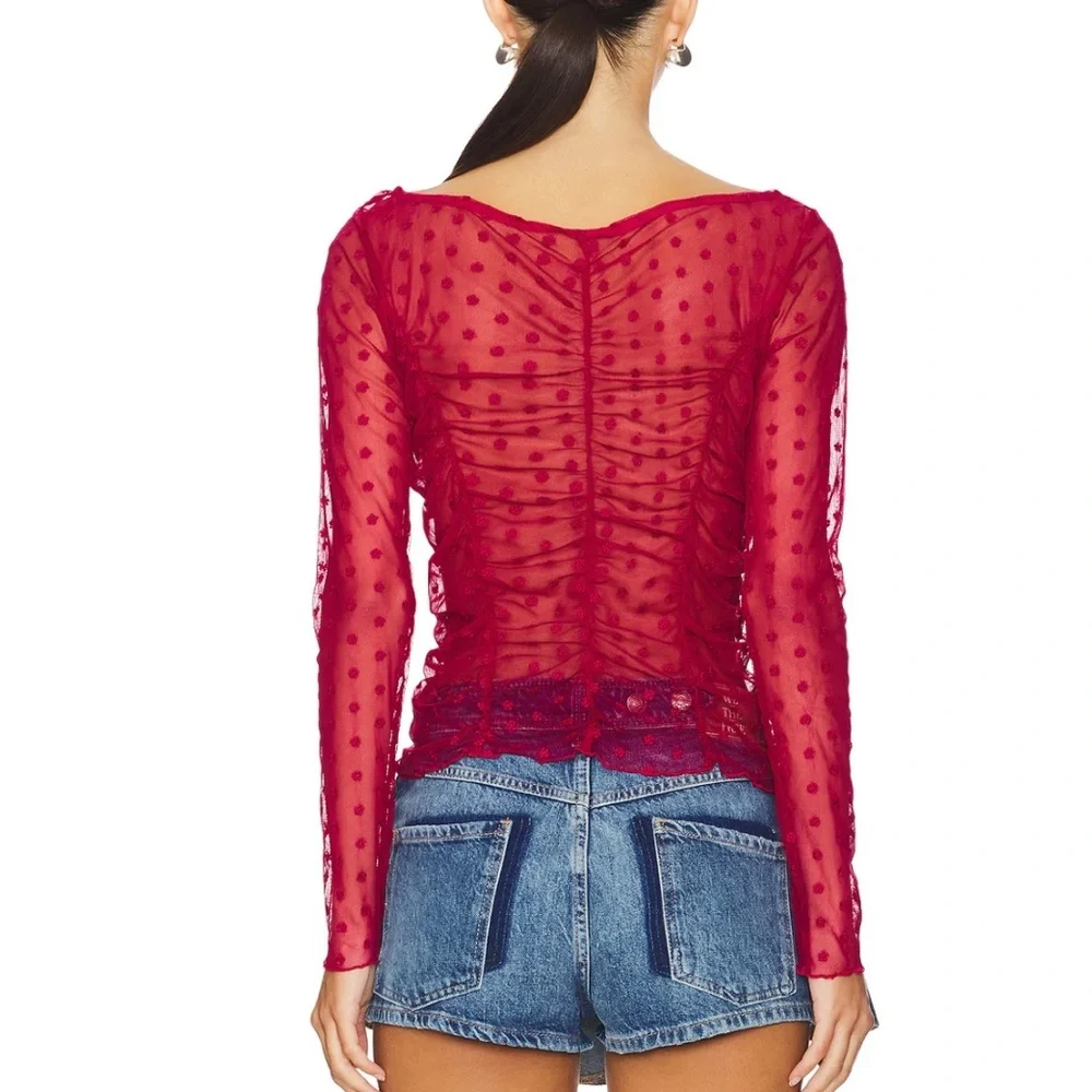Free People Most Likely Layering Top In Glass Roses size S